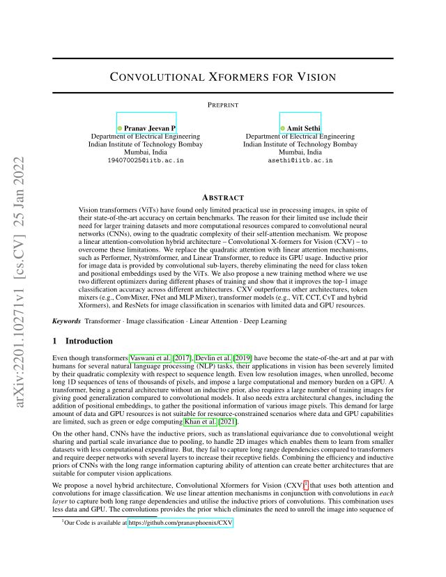 Convolutional Xformers for Vision