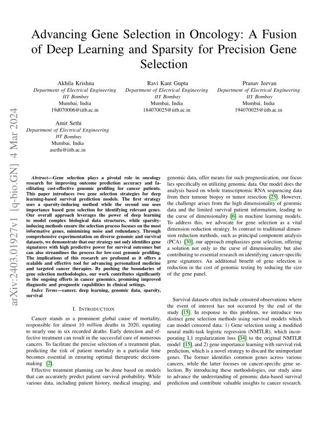 Advancing Gene Selection in Oncology: A Fusion of Deep Learning and Sparsity for Precision Gene Selection